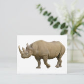 Abgeschiedenes Rhinozeros Postkarte (Stehend Vorderseite)