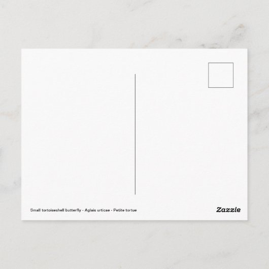 Abgeschiedenes Schildkrötenschmetterling Postkarte (Rückseite)