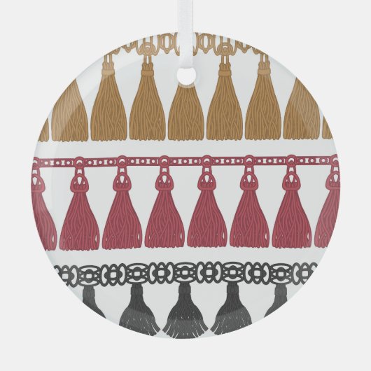 Abgeschiedenes Tassel Fringe Garland Set. Ornament Aus Glas (Vorderseite)