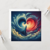 abgeschirmt durch Liebe Karte (Vorderseite/Rückseite Beispiel)