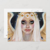 Abgeschoben - Blonde Engel mit einer dunklen Krone Postkarte (Vorne/Hinten)