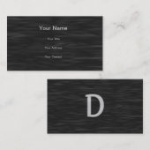 Abgeschrägte "d-" Schwarzweiss-Visitenkarte Visitenkarte (Vorne/Hinten)