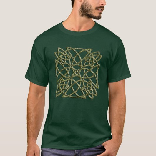 abgeschrägter grüner Knoten T-Shirt (Vorderseite)