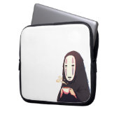Abgeschwächt - Anime-Tee mit Maske Laptopschutzhülle (Vorderseite Links)