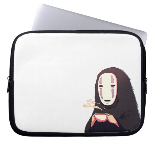 Abgeschwächt - Anime-Tee mit Maske Laptopschutzhülle (Vorderseite)