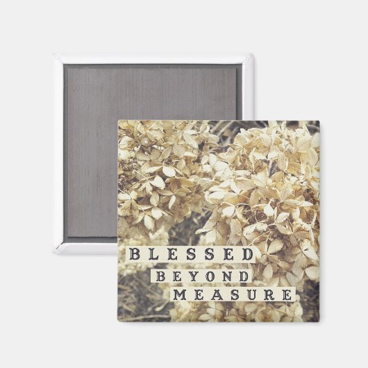 Abgesegnet über die Messung der Winter-Blume Magnet (Vorderseite/Rückseite)