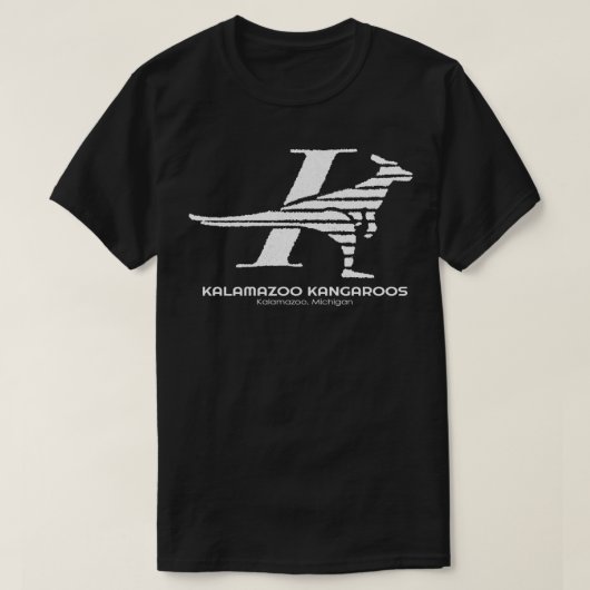 Abgesehen von Kalamazoo Kangaroos 1985 T-Shirt (Design vorne)
