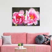 Abgesehen von rosa Peonies Leinwanddruck (Insitu (Wohnzimmer))