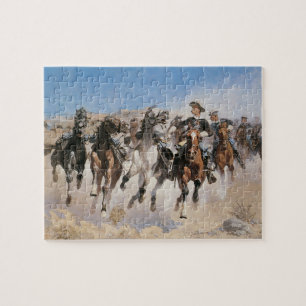 Abgesessen von Frederic Remington, Vintage Cowboys Puzzle