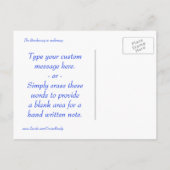 Abgespaltene laufende Gewohnheit Ankündigungspostkarte (Rückseite)