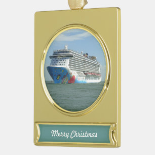 Abgespaltene laufende Gewohnheit Banner-Ornament Gold