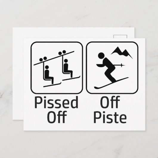 abgesprungen postkarte (Vorne/Hinten)