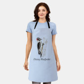 Abgestempelte Woodpecker-Illustration Erwachsene-S Schürze (Getragen)