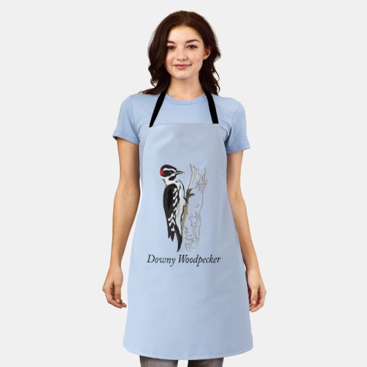 Abgestempelte Woodpecker-Illustration Erwachsene-S Schürze (Getragen)
