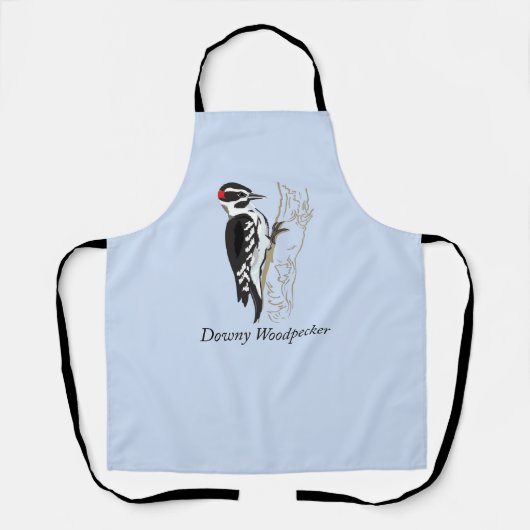 Abgestempelte Woodpecker-Illustration Erwachsene-S Schürze (Vorderseite)
