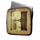 Abgestempeltes Paris Laptopschutzhülle (Vorderseite Links)