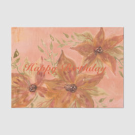 Abgestufte Bauweise mit Koralle Seidenpapier