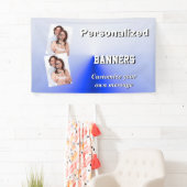 Abgestufte hellblaue Fotoschablone Banner (Insitu)