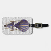 Abgestuftes Heißluft-Ballon-Blau Gepäckanhänger (Vorderseite horizontal)