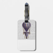 Abgestuftes Heißluft-Ballon-Blau Gepäckanhänger (Rückseite vertikal)