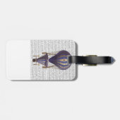 Abgestuftes Heißluft-Ballon-Blau Gepäckanhänger (Rückseite horizontal)