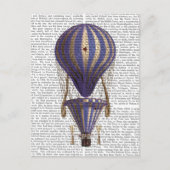 Abgestuftes Heißluft-Ballon-Blau Postkarte (Vorderseite)
