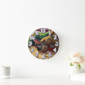 Abgestürzte Kampfflugzeuge aus dem Weltkrieg Runde Wanduhr (Zuhause)