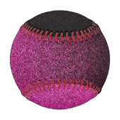 Abgestürzter rosa und schwarzer Glitzer Baseball (Rückseite)