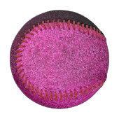 Abgestürzter rosa und schwarzer Glitzer Baseball (Vorderseite Links)