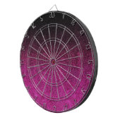 Abgestürzter rosa und schwarzer Glitzer Dartscheibe (Vorderseite rechts)