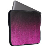 Abgestürzter rosa und schwarzer Glitzer Laptopschutzhülle (Vorne Rechts)
