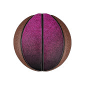 Abgestürzter rosa und schwarzer Glitzer Mini Basketball (Vertikal)