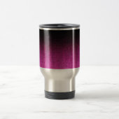 Abgestürzter rosa und schwarzer Glitzer Reisebecher (Mittel)