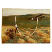 Abgestürztes Flugzeug (von John Singer Sargent) Große Geschenktüte (Rückseite)