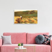 Abgestürztes Flugzeug (von John Singer Sargent) Leinwanddruck (Insitu (Wohnzimmer))