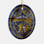 Abgetragene Flagge Nebraska; Keramikornament (Rechts)