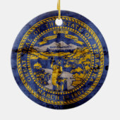 Abgetragene Flagge Nebraska; Keramikornament (Hinten)