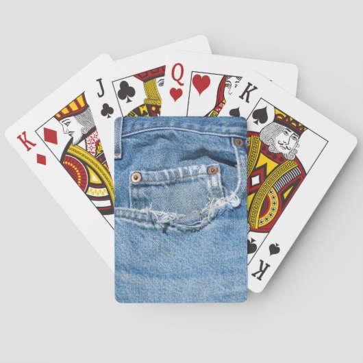 Abgetragene Jeans Spielkarten (Rückseite)