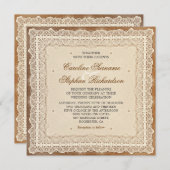 abgetragene Vintage Hochzeitseinladungen Einladung (Vorne/Hinten)