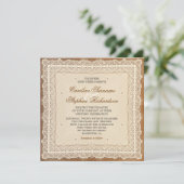 abgetragene Vintage Hochzeitseinladungen Einladung (Stehend Vorderseite)