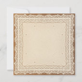 abgetragene Vintage Hochzeitseinladungen Einladung (Rückseite)