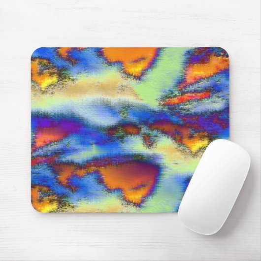 Abgetragene Wolken an orangefarbener, tropfender T Mousepad (Mit Mouse)