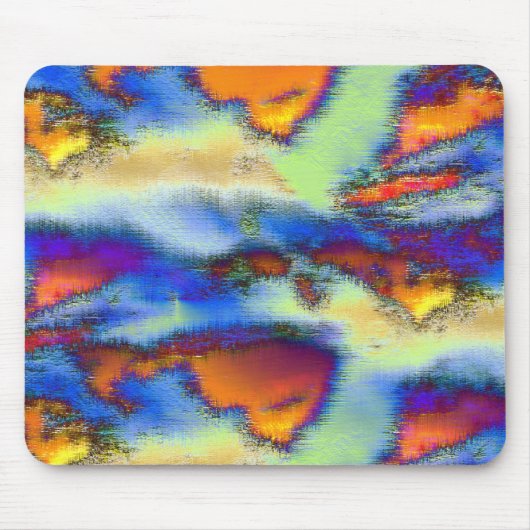 Abgetragene Wolken an orangefarbener, tropfender T Mousepad (Vorne)