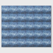 Abgetragener Denim-Stoff, texturierter Hintergrund Geschenkpapier (Flach)