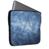 Abgetragener Denim-Stoff, texturierter Hintergrund Laptopschutzhülle (Vorne Rechts)
