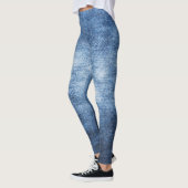 Abgetragener Denim-Stoff, texturierter Hintergrund Leggings (Links)