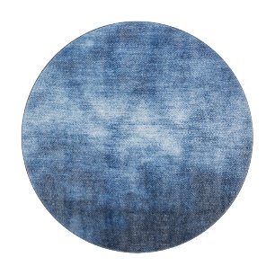 Abgetragener Denim-Stoff, texturierter Hintergrund Schneidebrett