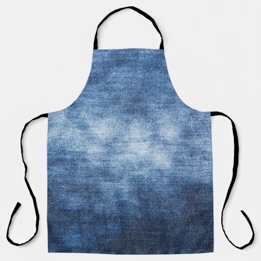 Abgetragener Denim-Stoff, texturierter Hintergrund Schürze (Vorderseite)