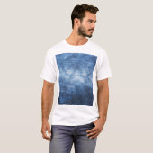 Abgetragener Denim-Stoff, texturierter Hintergrund T-Shirt (Vorne ganz)