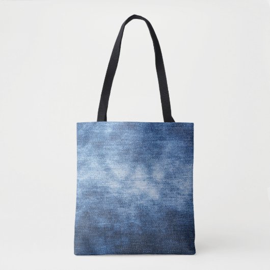 Abgetragener Denim-Stoff, texturierter Hintergrund Tasche (Vorderseite)